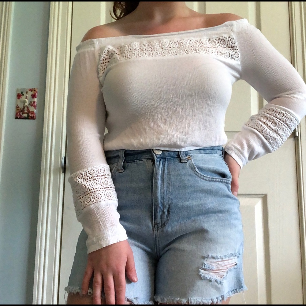 H&M Long Sleeve Crop Top